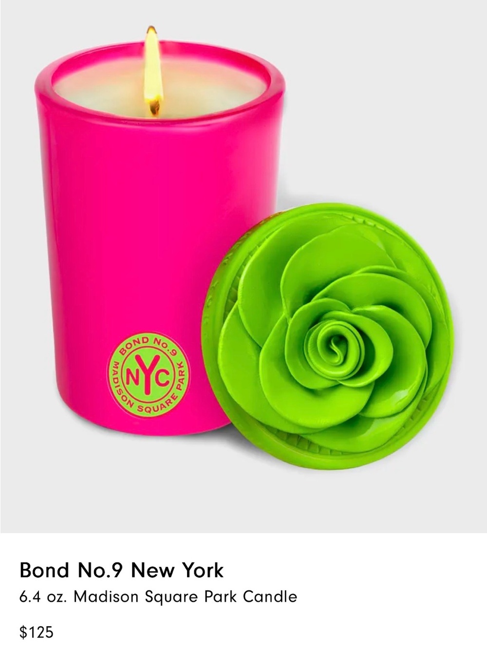 New Bond No.9 New York Madison square park Candle